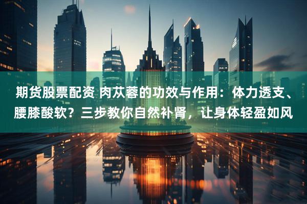 期货股票配资 肉苁蓉的功效与作用：体力透支、腰膝酸软？三步教你自然补肾，让身体轻盈如风